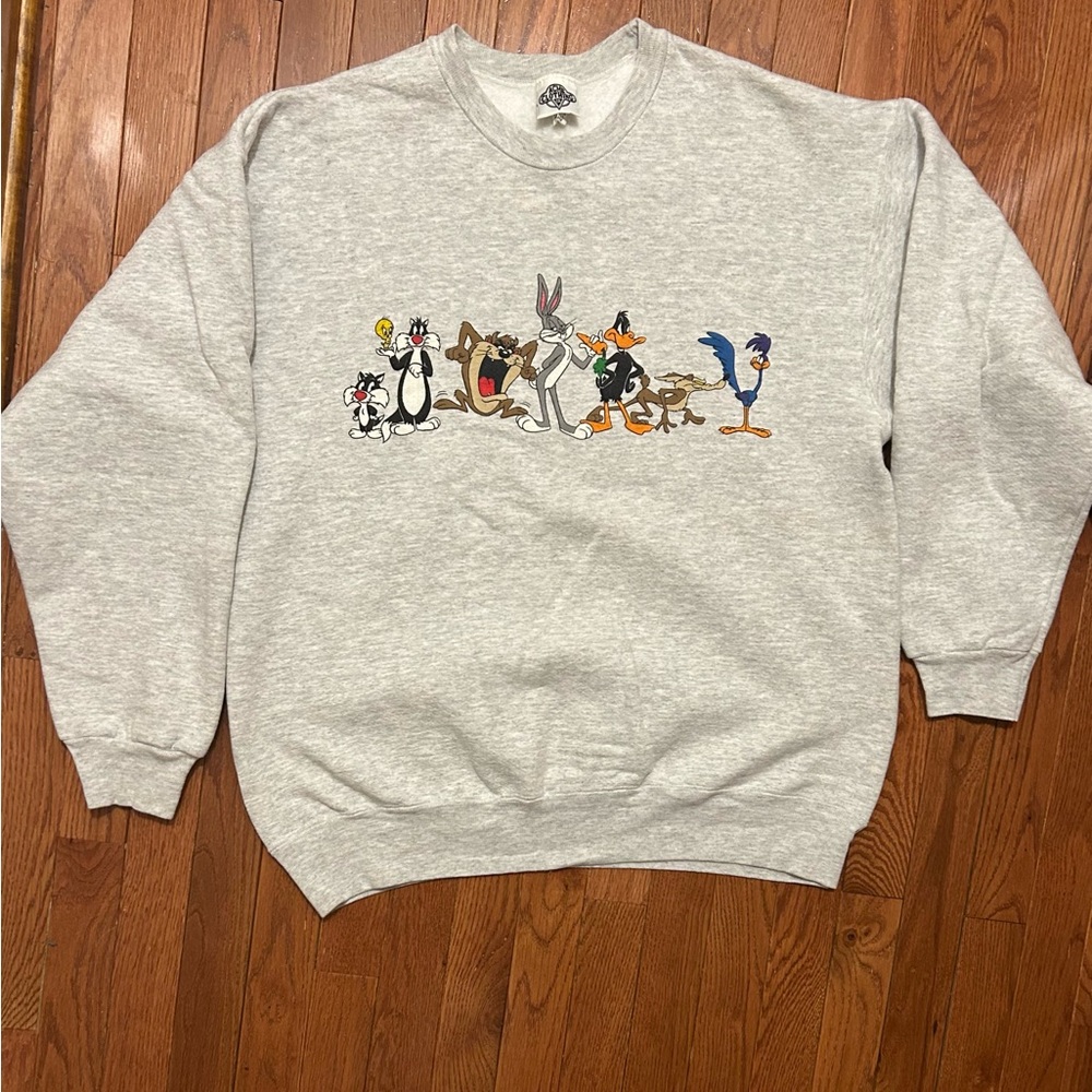 Warner Bros. Light Gray Men's Crewneck Sweater
